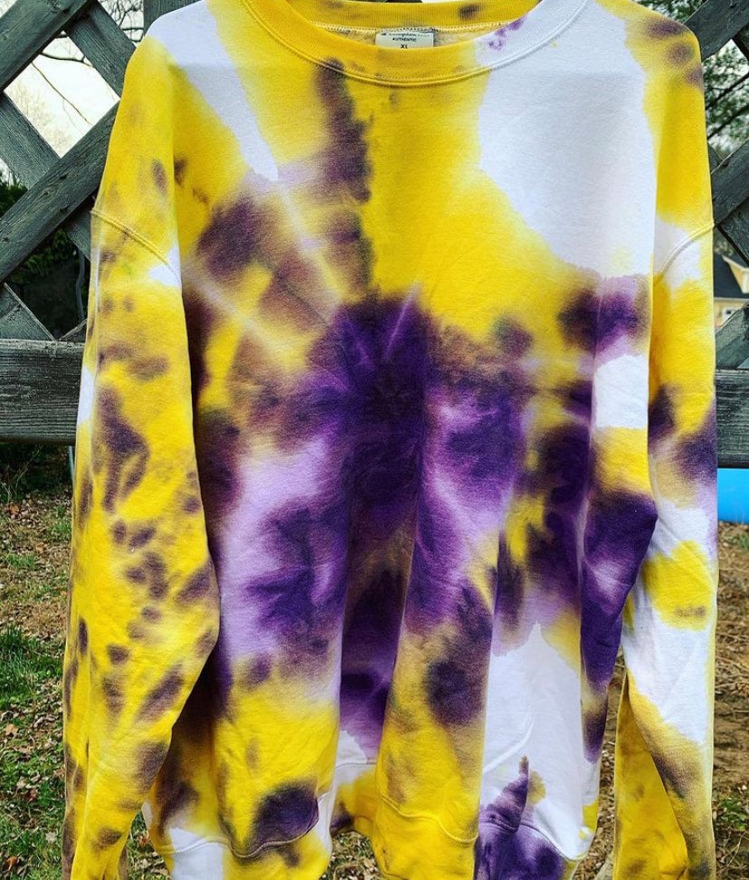 Crew Neck Tie Dye Sweatshirt